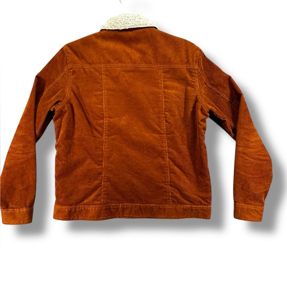 Natural Reflections Bass Pro Shops Corduroy Faux Fur Lined Jacket Brown GUC Larg - Picture 3 of 10